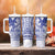 Samoa Pago Pago Aeto Tumbler With Handle Wingstyle Blue-White Color - Polynesian Pride