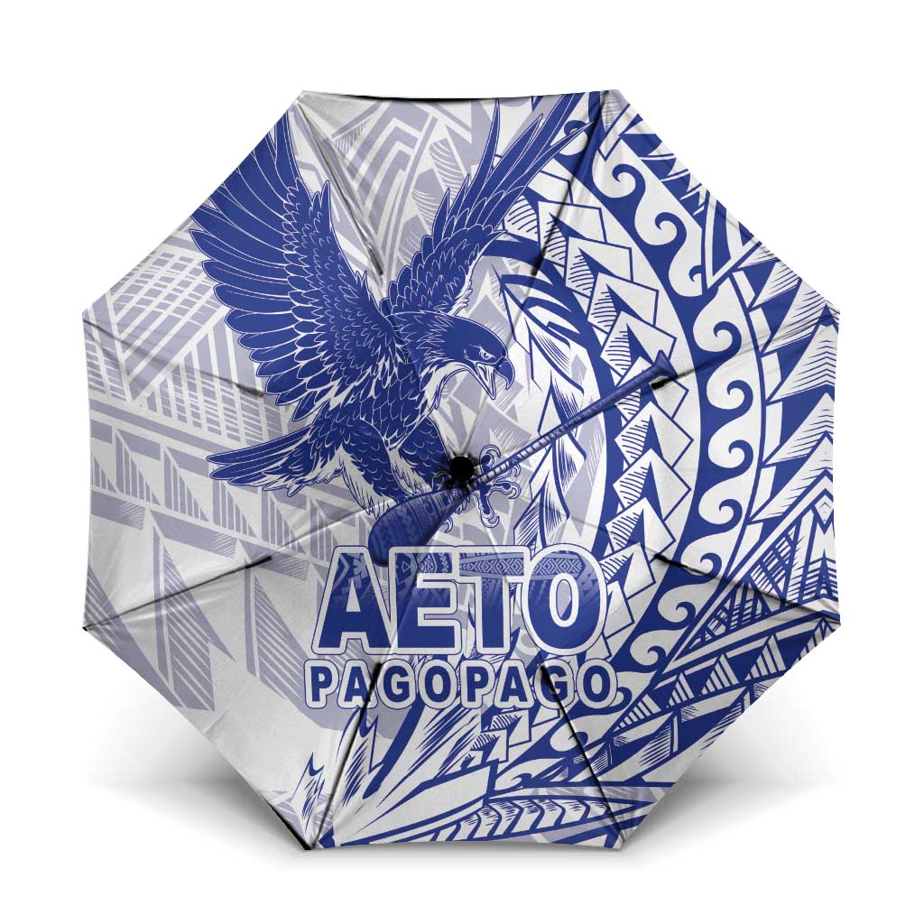 Samoa Pago Pago Aeto Umbrella Wingstyle Blue-White Color - Polynesian Pride