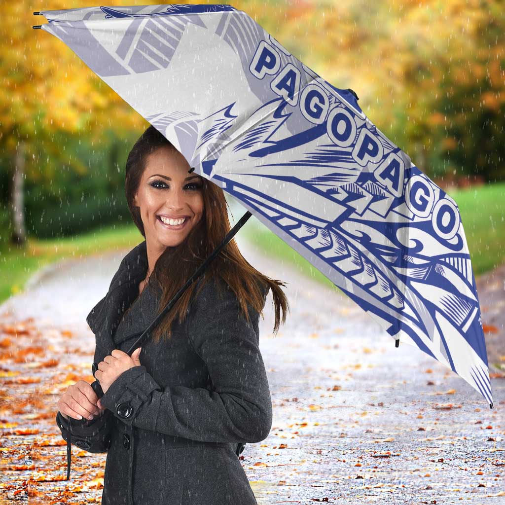 Samoa Pago Pago Aeto Umbrella Wingstyle Blue-White Color - Polynesian Pride