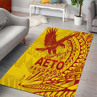 Samoa Pago Pago Aeto Area Rug Wingstyle Red-Gold Color - Polynesian Pride
