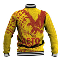 Samoa Pago Pago Aeto Baseball Jacket Wingstyle Red-Gold Color - Polynesian Pride