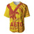 Samoa Pago Pago Aeto Baseball Jersey Wingstyle Red-Gold Color - Polynesian Pride