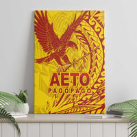 Samoa Pago Pago Aeto Canvas Wall Art Wingstyle Red-Gold Color - Polynesian Pride