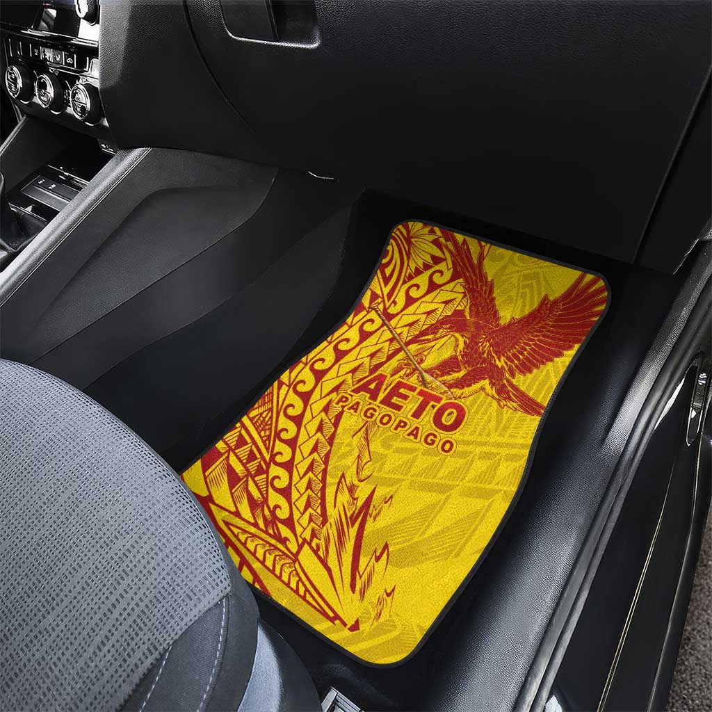 Samoa Pago Pago Aeto Car Mats Wingstyle Red-Gold Color - Polynesian Pride