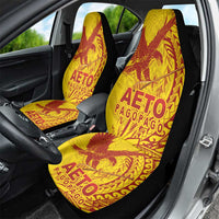 Samoa Pago Pago Aeto Car Seat Cover Wingstyle Red-Gold Color - Polynesian Pride
