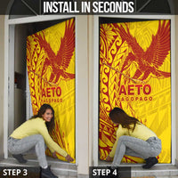 Samoa Pago Pago Aeto Door Cover Wingstyle Red-Gold Color - Polynesian Pride