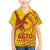 Samoa Pago Pago Aeto Family Matching Mermaid Dress and Hawaiian Shirt Wingstyle Red-Gold Color - Polynesian Pride