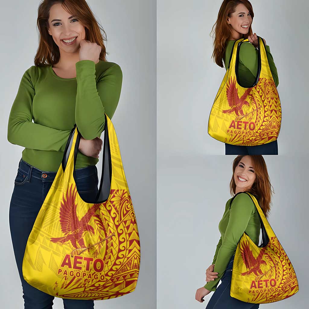 Samoa Pago Pago Aeto Grocery Bag Wingstyle Red-Gold Color - Polynesian Pride