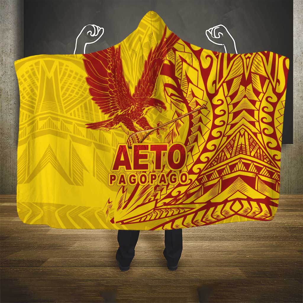 Samoa Pago Pago Aeto Hooded Blanket Wingstyle Red-Gold Color - Polynesian Pride