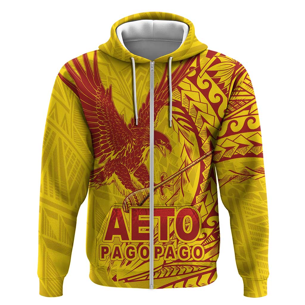 Samoa Pago Pago Aeto Hoodie Wingstyle Red-Gold Color - Polynesian Pride