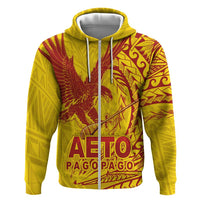 Samoa Pago Pago Aeto Hoodie Wingstyle Red-Gold Color - Polynesian Pride