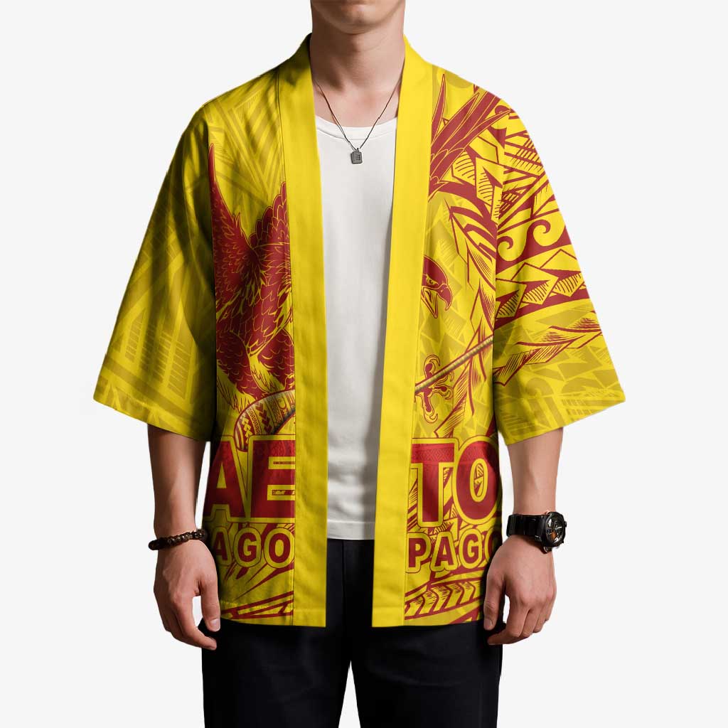 Samoa Pago Pago Aeto Kimono Wingstyle Red-Gold Color - Polynesian Pride
