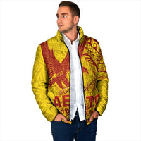 Samoa Pago Pago Aeto Padded Jacket Wingstyle Red-Gold Color - Polynesian Pride