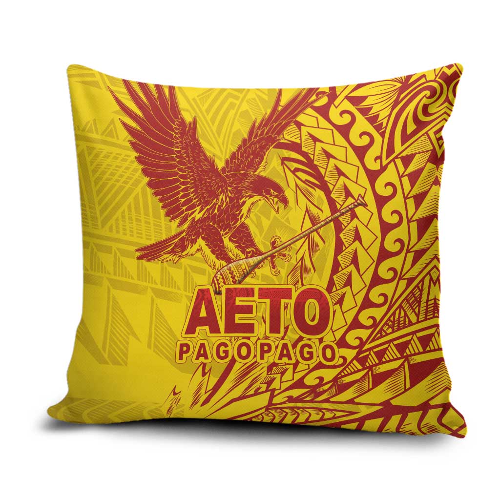 Samoa Pago Pago Aeto Pillow Cover Wingstyle Red-Gold Color - Polynesian Pride