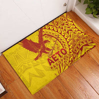 Samoa Pago Pago Aeto Rubber Doormat Wingstyle Red-Gold Color - Polynesian Pride