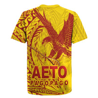 Samoa Pago Pago Aeto Rugby Jersey Wingstyle Red-Gold Color - Polynesian Pride