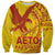 Samoa Pago Pago Aeto Sweatshirt Wingstyle Red-Gold Color - Polynesian Pride
