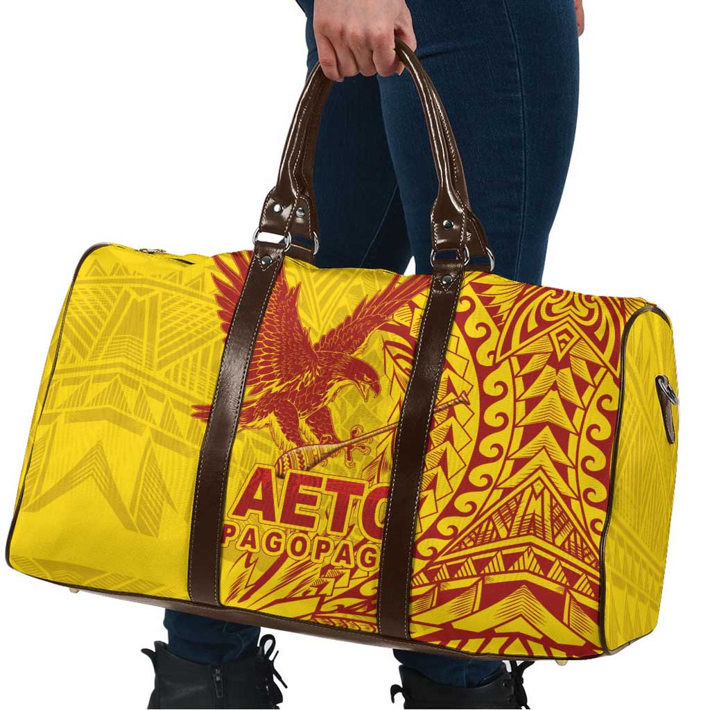 Samoa Pago Pago Aeto Travel Bag Wingstyle Red-Gold Color - Polynesian Pride