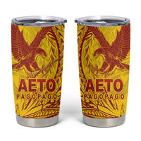 Samoa Pago Pago Aeto Tumbler Cup Wingstyle Red-Gold Color - Polynesian Pride