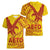 Samoa Pago Pago Aeto Women V-Neck T-Shirt Wingstyle Red-Gold Color - Polynesian Pride