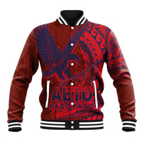Samoa Pago Pago Aeto Baseball Jacket Wingstyle Red-Blue Color - Polynesian Pride