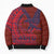 Samoa Pago Pago Aeto Bomber Puffer Jacket Wingstyle Red-Blue Color - Polynesian Pride