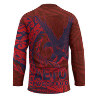 Samoa Pago Pago Aeto Hockey Jersey Wingstyle Red-Blue Color - Polynesian Pride