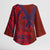 Samoa Pago Pago Aeto Kimono Sleeve Blouse Wingstyle Red-Blue Color - Polynesian Pride