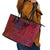 Samoa Pago Pago Aeto Leather Tote Bag Wingstyle Red-Blue Color - Polynesian Pride