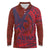 Samoa Pago Pago Aeto Long Sleeve Polo Shirt Wingstyle Red-Blue Color - Polynesian Pride