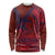 Samoa Pago Pago Aeto Long Sleeve Shirt Wingstyle Red-Blue Color - Polynesian Pride