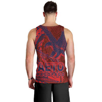 Samoa Pago Pago Aeto Men Tank Top Wingstyle Red-Blue Color - Polynesian Pride