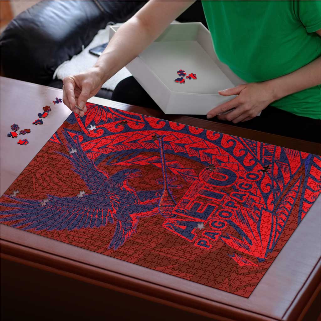 Samoa Pago Pago Aeto Puzzle Wingstyle Red-Blue Color LT03
