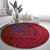 Samoa Pago Pago Aeto Round Carpet Wingstyle Red-Blue Color - Polynesian Pride