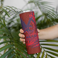 Samoa Pago Pago Aeto Skinny Tumbler Wingstyle Red-Blue Color - Polynesian Pride