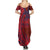 Samoa Pago Pago Aeto Summer Maxi Dress Wingstyle Red-Blue Color - Polynesian Pride