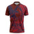 Samoa Pago Pago Aeto Zipper Polo Shirt Wingstyle Red-Blue Color - Polynesian Pride