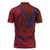 Samoa Pago Pago Aeto Zipper Polo Shirt Wingstyle Red-Blue Color - Polynesian Pride