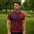 Samoa Pago Pago Aeto Zipper Polo Shirt Wingstyle Red-Blue Color - Polynesian Pride