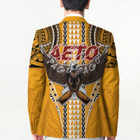 Samoa Pago Pago Aeto Blazer Bald Eagle with Polynesian Art Tattoos - Polynesian Pride