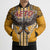 Samoa Pago Pago Aeto Bomber Puffer Jacket Bald Eagle with Polynesian Art Tattoos - Polynesian Pride