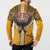 Samoa Pago Pago Aeto Button Sweatshirt Bald Eagle with Polynesian Art Tattoos - Polynesian Pride