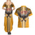 Samoa Pago Pago Aeto Couples Matching Summer Maxi Dress and Hawaiian Shirt Bald Eagle with Polynesian Art Tattoos - Polynesian Pride