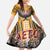 Samoa Pago Pago Aeto Family Matching Off The Shoulder Long Sleeve Dress and Hawaiian Shirt Bald Eagle with Polynesian Art Tattoos - Polynesian Pride