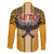 Samoa Pago Pago Aeto Family Matching Off The Shoulder Long Sleeve Dress and Hawaiian Shirt Bald Eagle with Polynesian Art Tattoos - Polynesian Pride