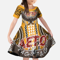 Samoa Pago Pago Aeto Family Matching Off Shoulder Maxi Dress and Hawaiian Shirt Bald Eagle with Polynesian Art Tattoos - Polynesian Pride