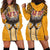 Samoa Pago Pago Aeto Hoodie Dress Bald Eagle with Polynesian Art Tattoos - Polynesian Pride