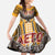 Samoa Pago Pago Aeto Kid Short Sleeve Dress Bald Eagle with Polynesian Art Tattoos - Polynesian Pride