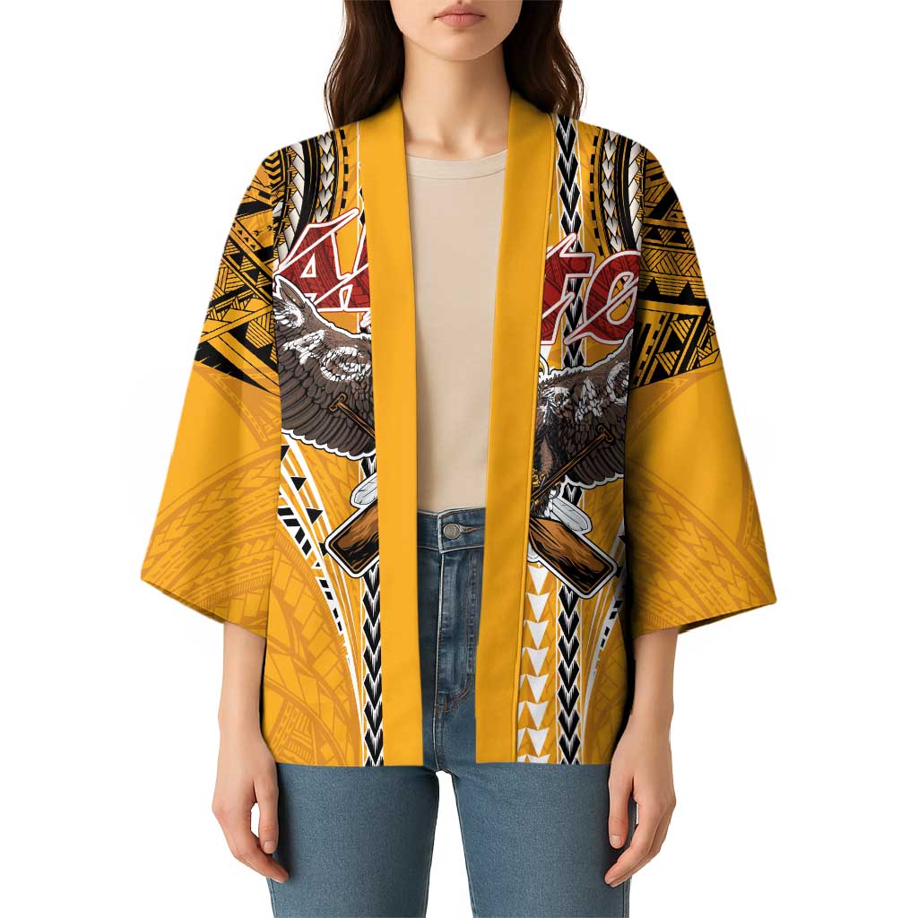 Samoa Pago Pago Aeto Kimono Bald Eagle with Polynesian Art Tattoos - Polynesian Pride