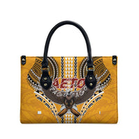 Samoa Pago Pago Aeto Leather Bag Bald Eagle with Polynesian Art Tattoos - Polynesian Pride